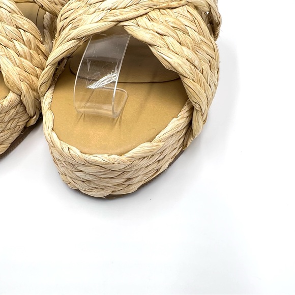 Kaanas Womens Inagua Natural Woven Raffia Slip On Platform Flat Sandals Shoes 7 - Picture 5 of 11